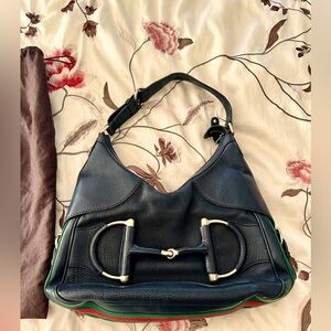 Gucci Black Leather Shoulder Bag